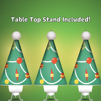 Conical-Mini Christmas Tree Ornament TRIO